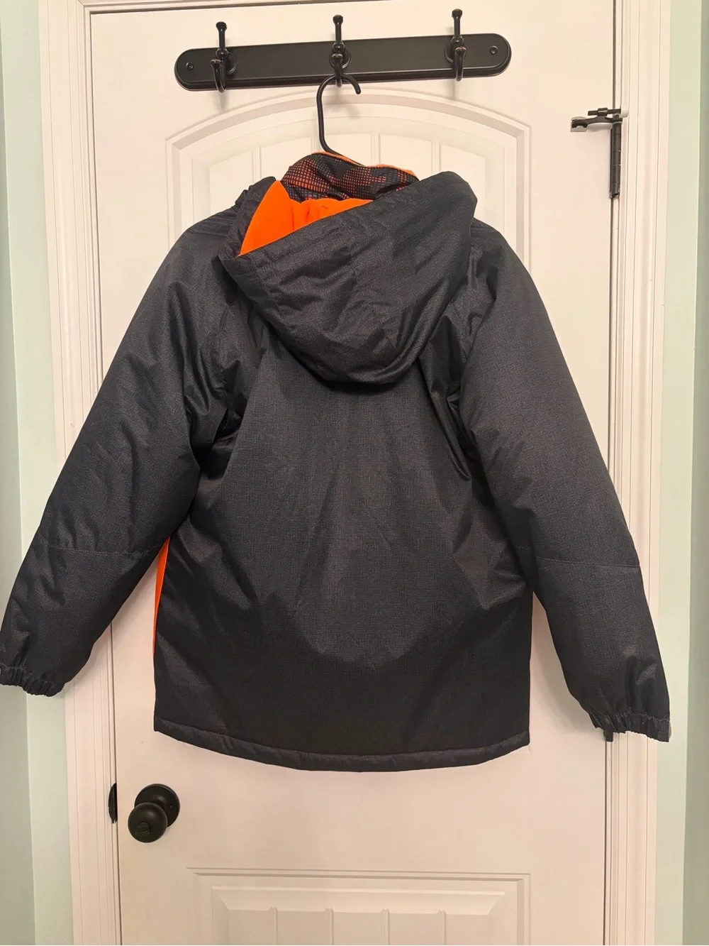 Swiss Tech Youth Orange and Gray Ski Jacket with Hood